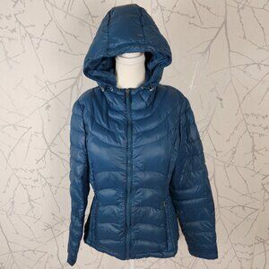 Andrew Marc Blue Duck Down Filled Packable Puffer Jacket